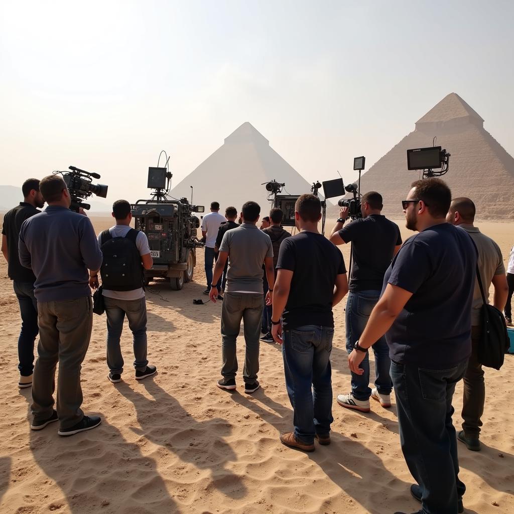 Filming Crew at Work in Egypt