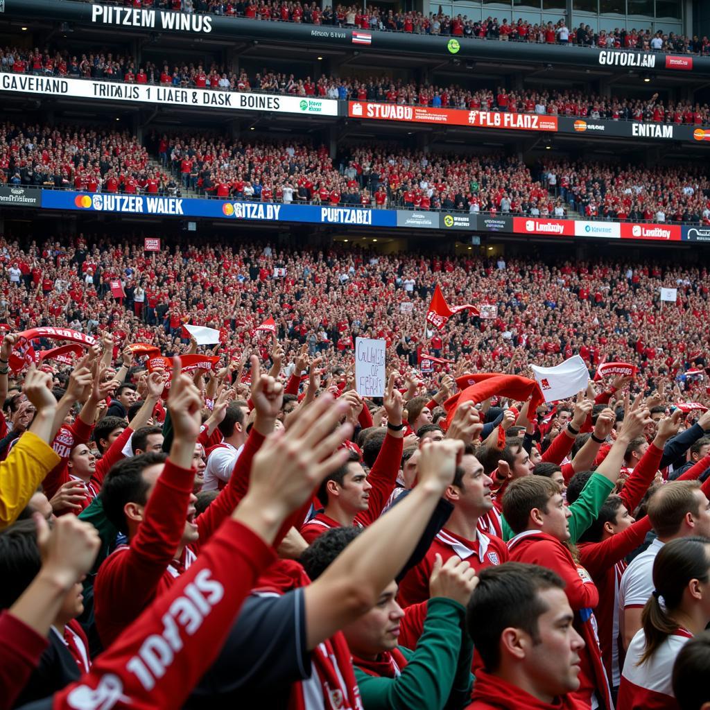 Fans celebrating Đội Bóng Đá victory