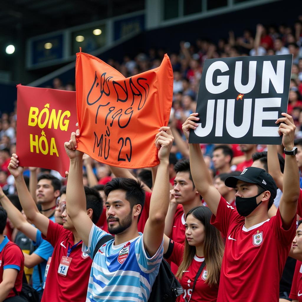 Đội Bóng Đá fans showing unwavering support