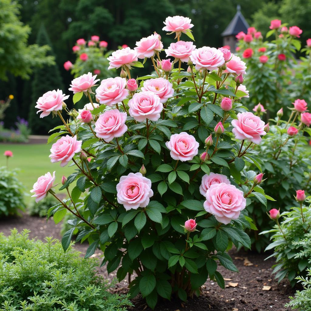 Duchess of Cornwall Rose in a Garden Setting