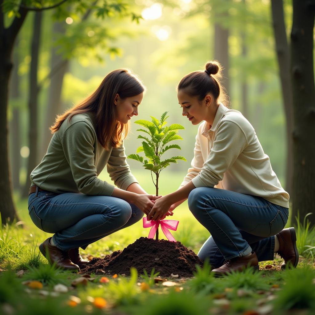 Eco-Friendly Gender Reveal Tree Planting