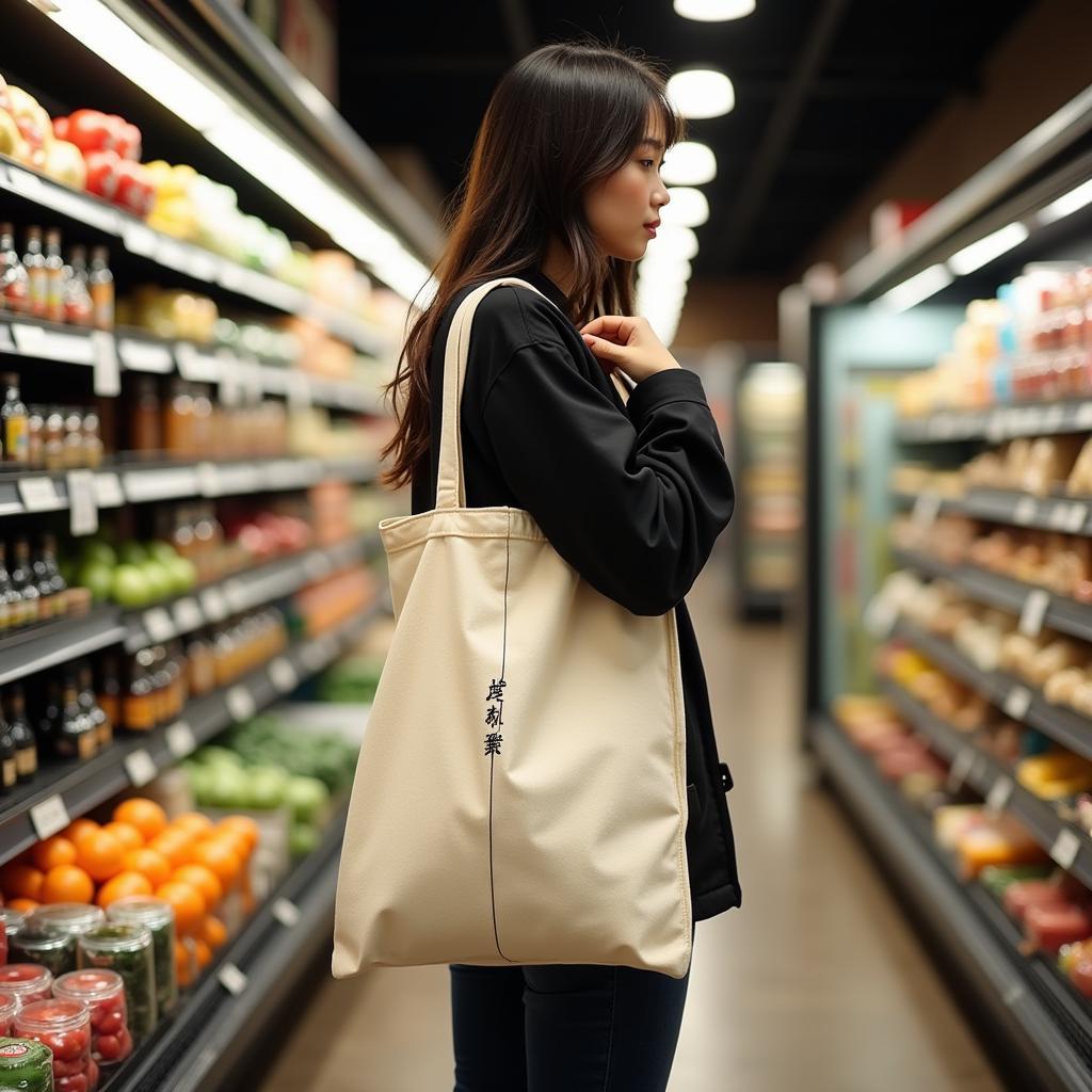 Eco-Friendly Japanese Canvas Tote Bag