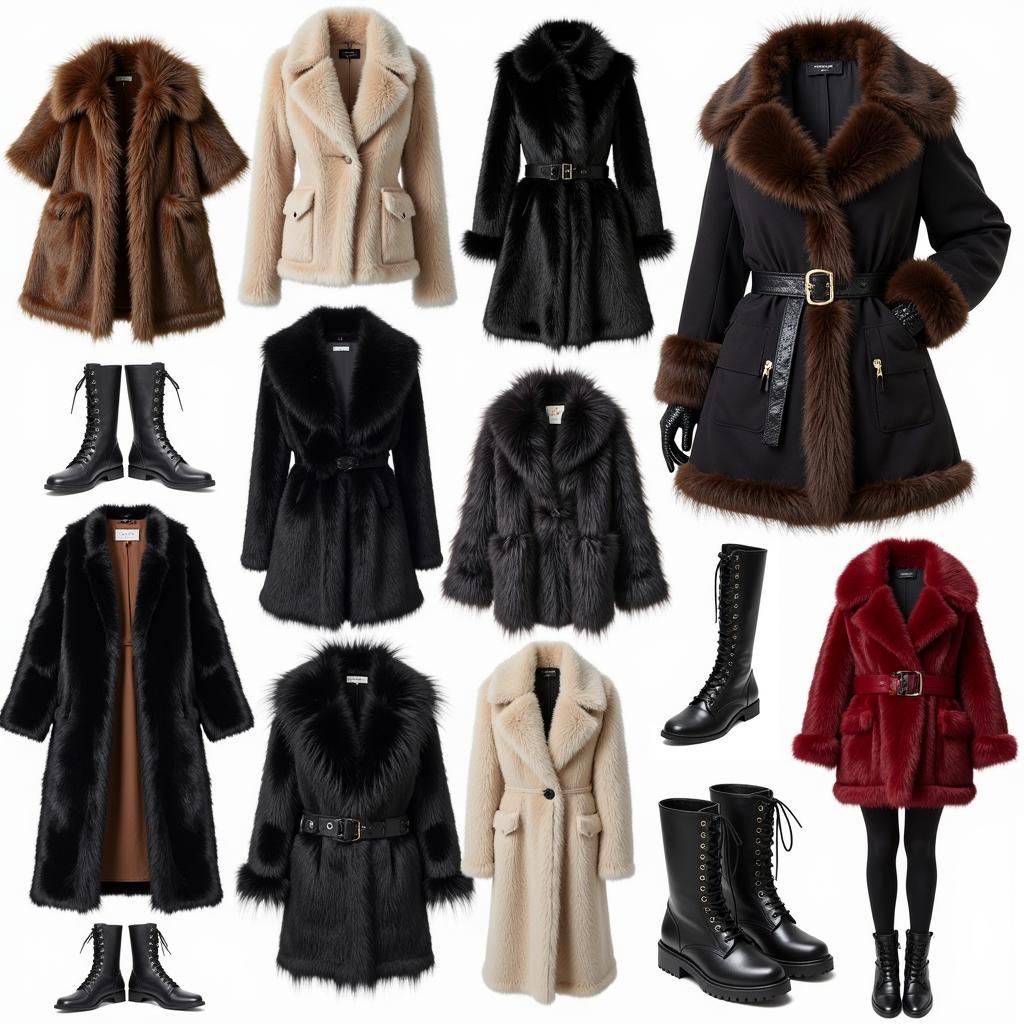 Fur Coat Goth Style Inspiration