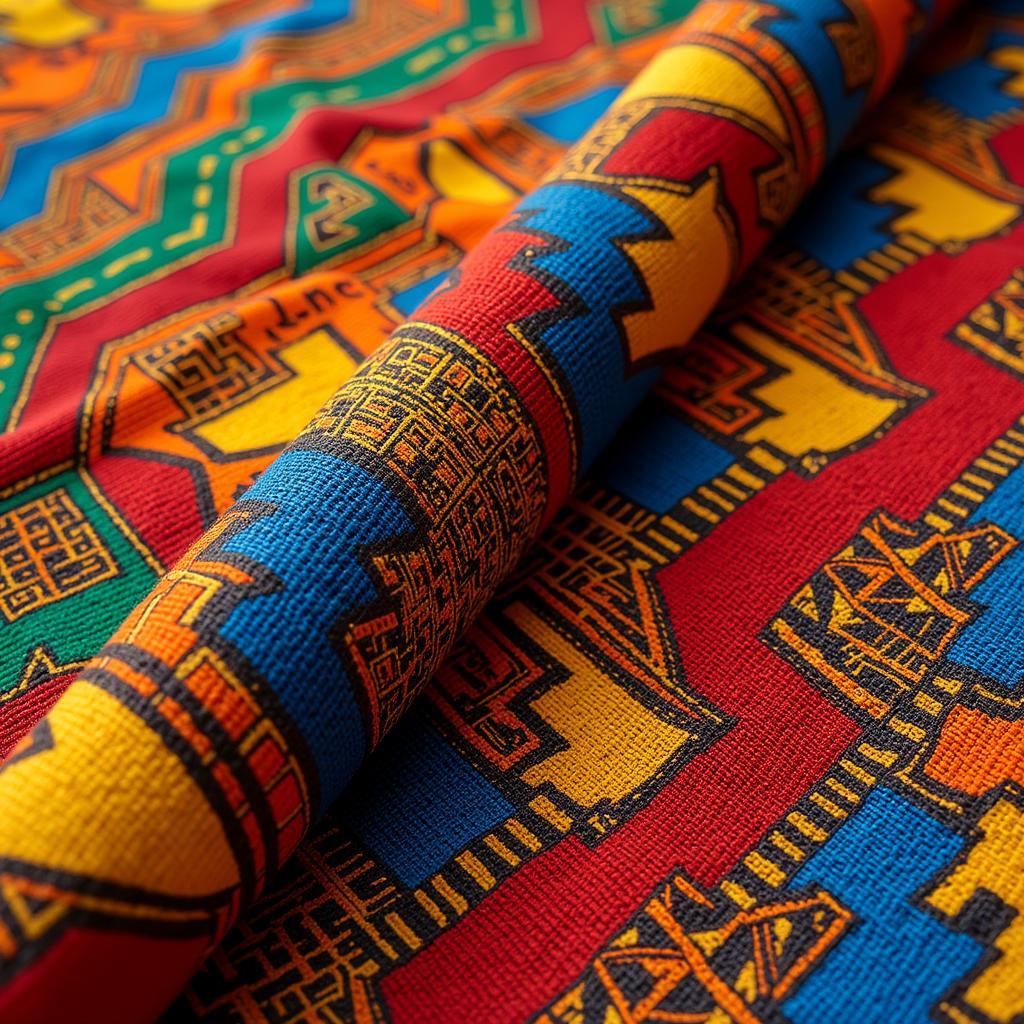 Vải Ghana: Sắc màu văn hóa Kente