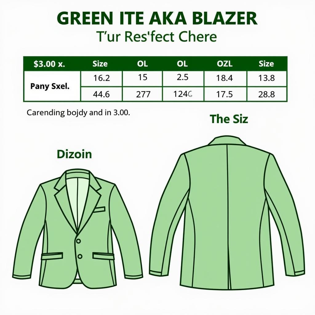 Hướng dẫn chọn size áo blazer aka xanh lá cây của Đội Bóng Đá.