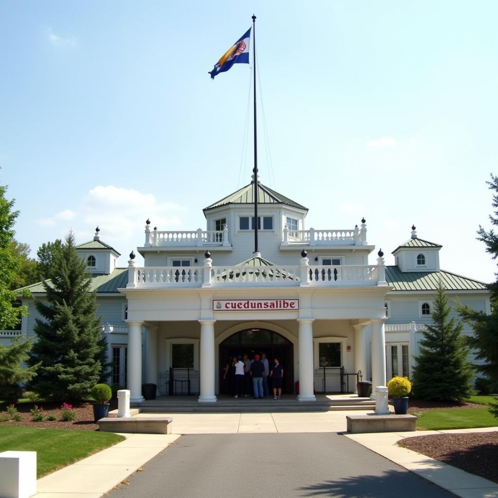 Exterior view of a Gurdwara in Pennsylvania