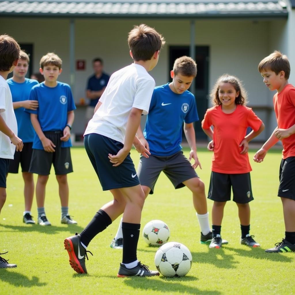 Học viên Gilmour Summer Camp đang tập luyện.