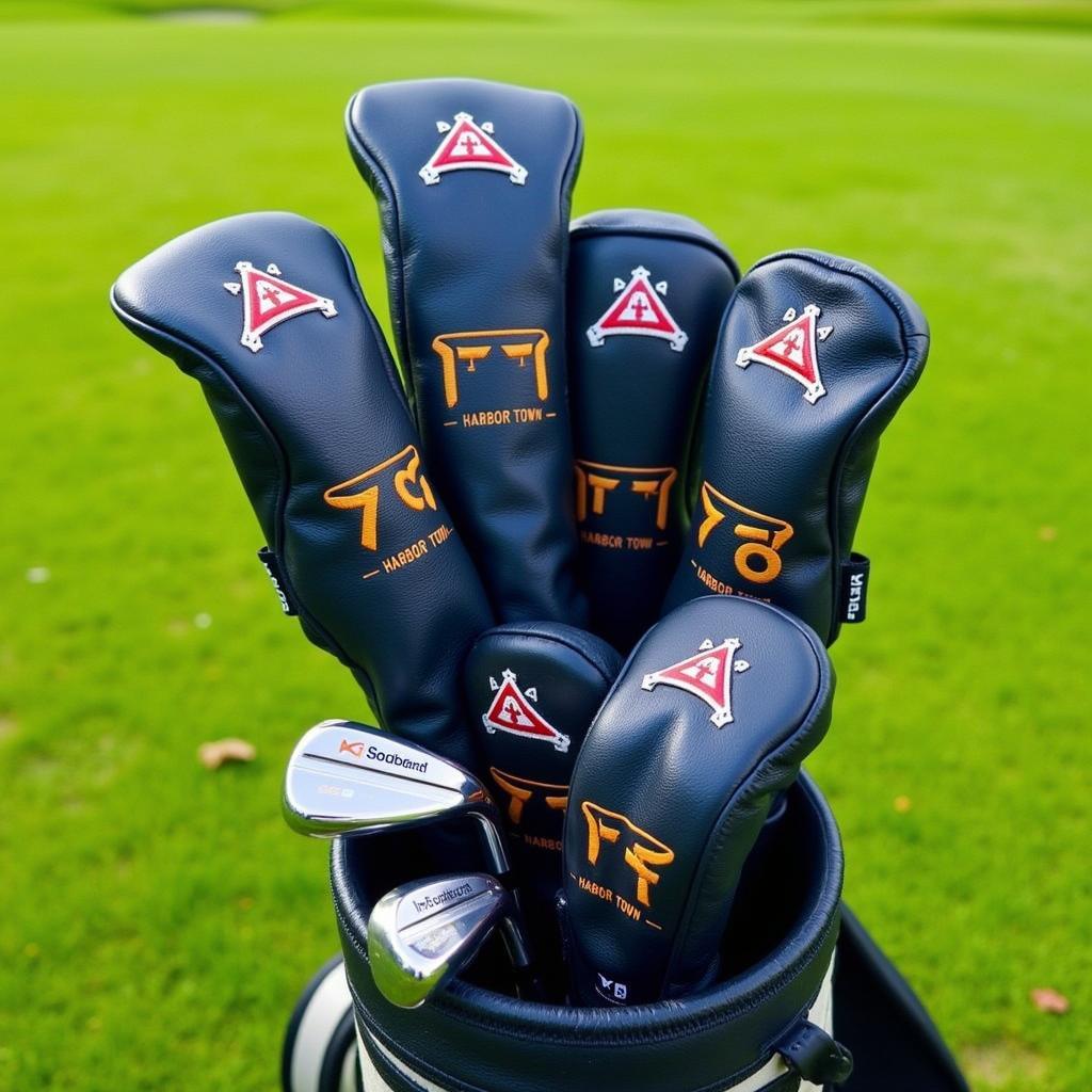 Bộ sưu tập head cover Harbor Town trên túi gậy golf