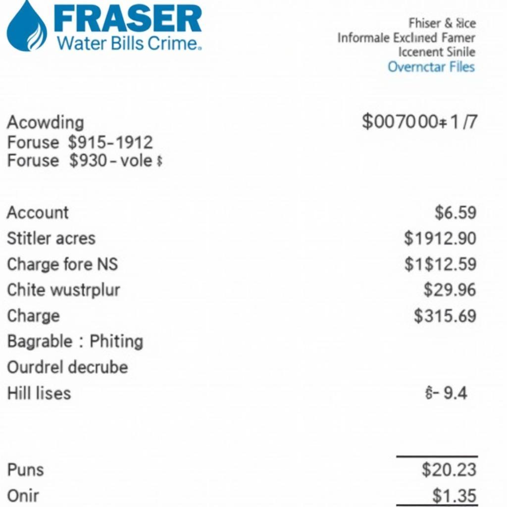 Understanding Your Fraser Water Bill