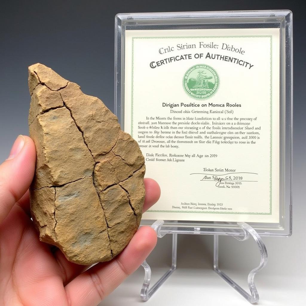 Authentic Dinosaur Skin Fossil with Certificate