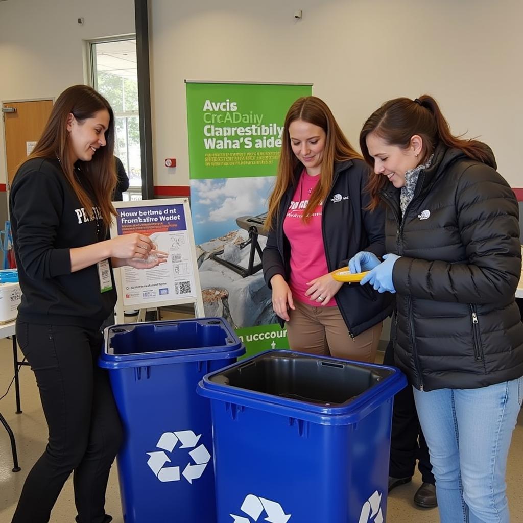 Recycling activities at Glacier Valley Music Festival