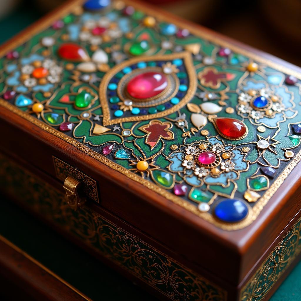 Exquisite Gemstone Inlaid Box