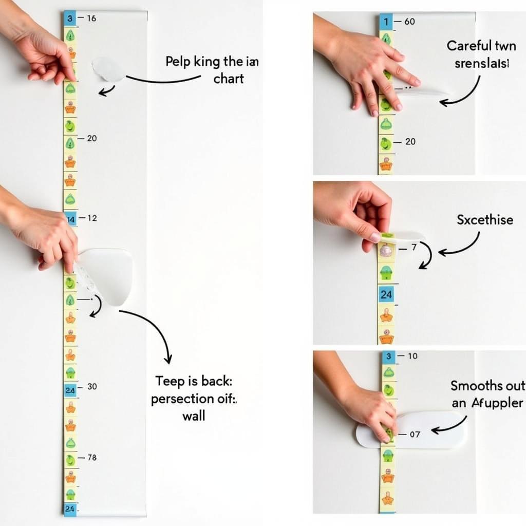 Instructions for sticking a growth chart