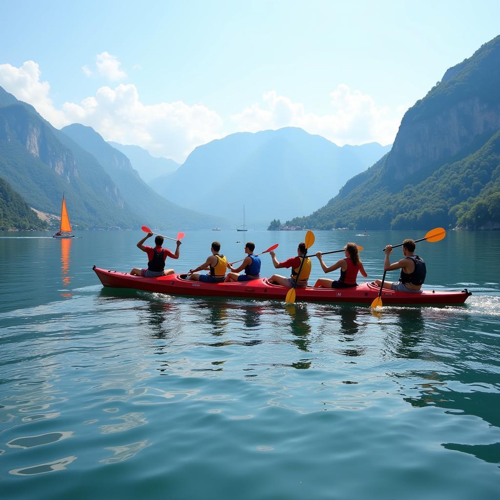 Italy Backdrop: Engaging in Team Building Activities on Lake Como