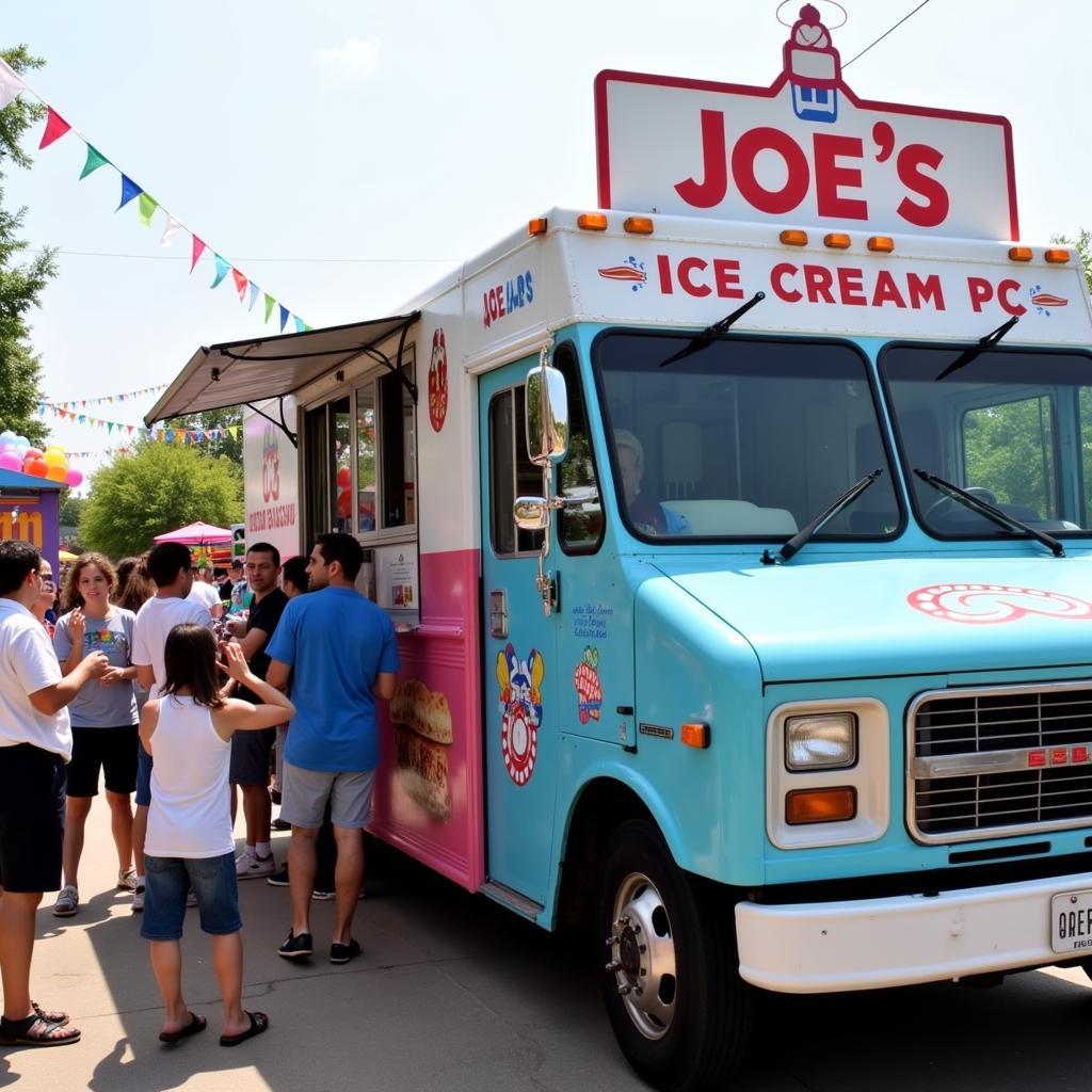 Joe's Ice Cream Truck at a Community Event