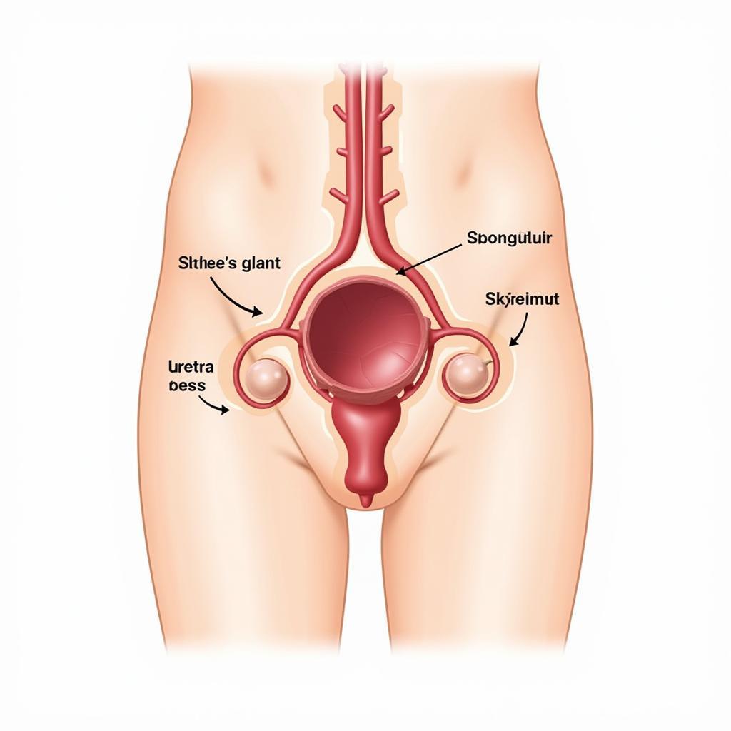 Female Anatomy Diagram showing Skene's Glands