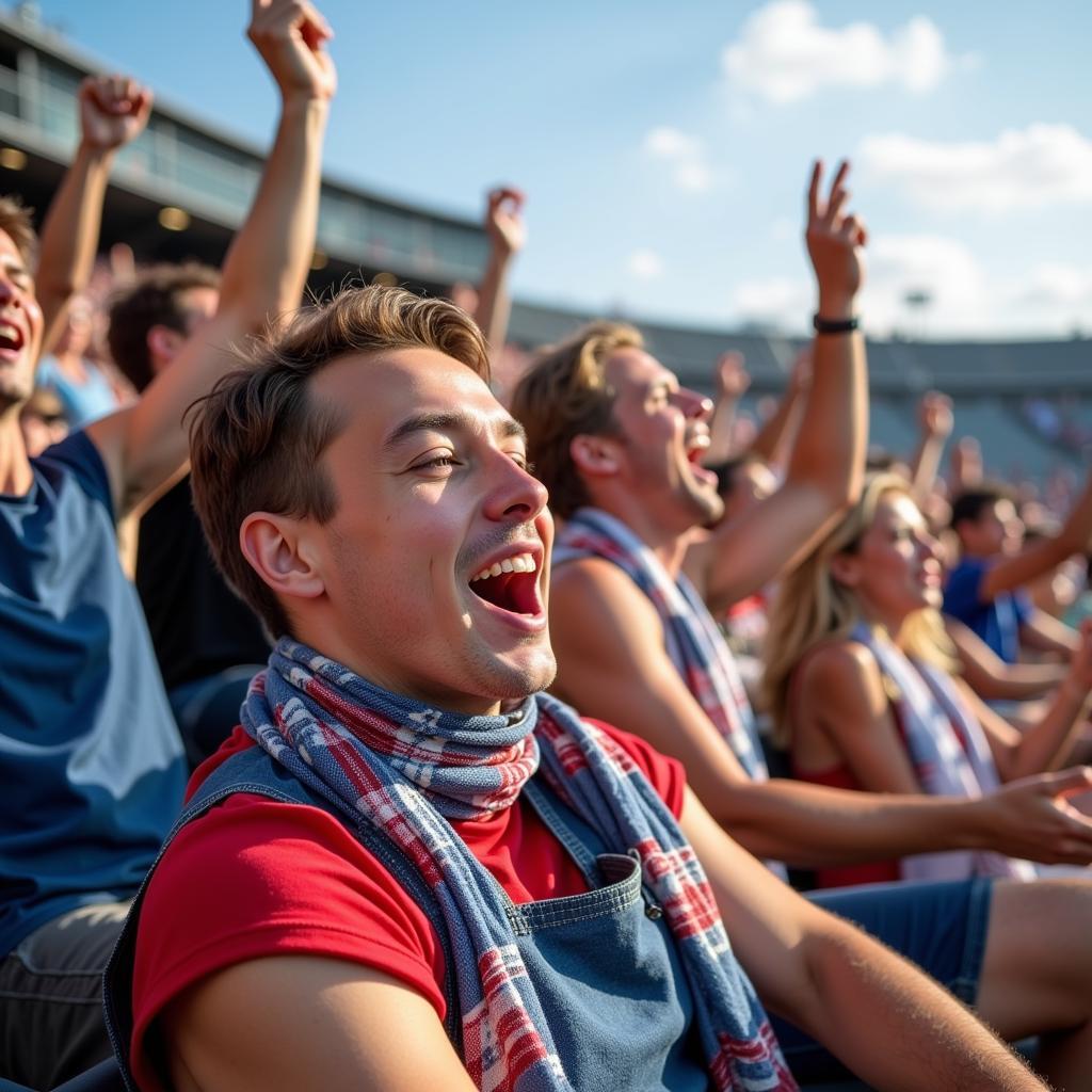 Fans need cooling neck scarves in hot weather