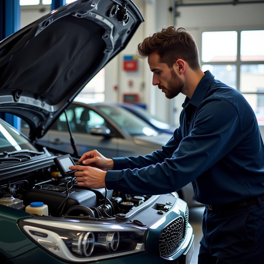 Inspecting a car in France