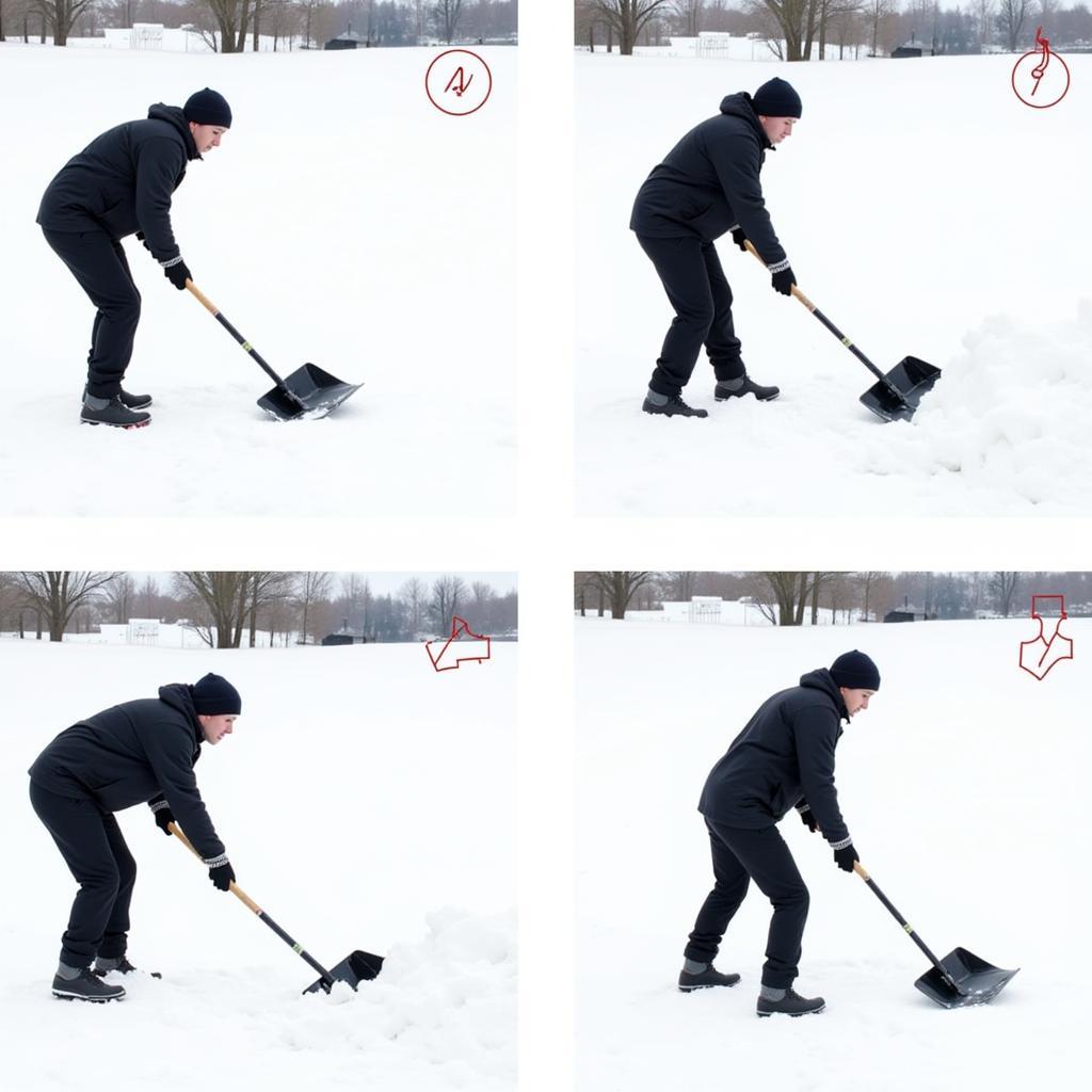 Techniques for Using a Double Snow Shovel