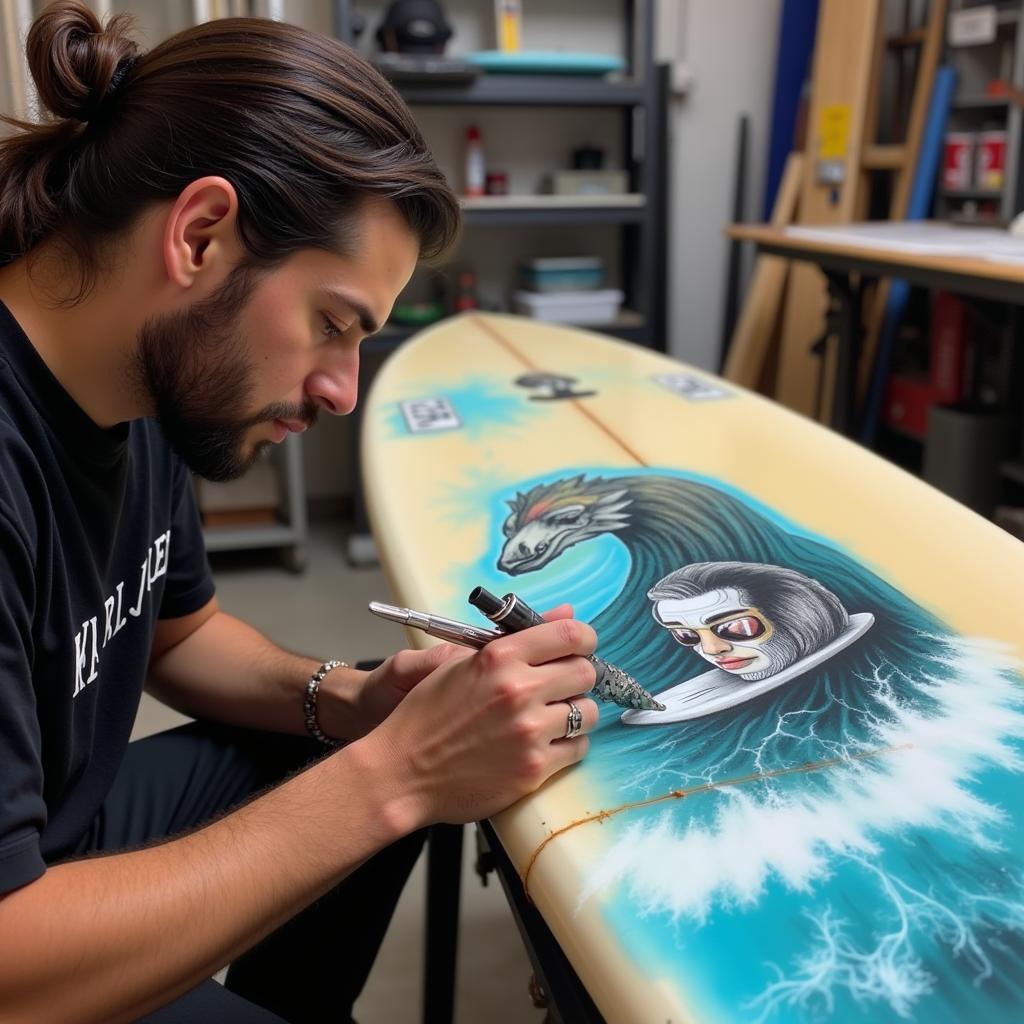 Airbrushing Techniques on Surfboards