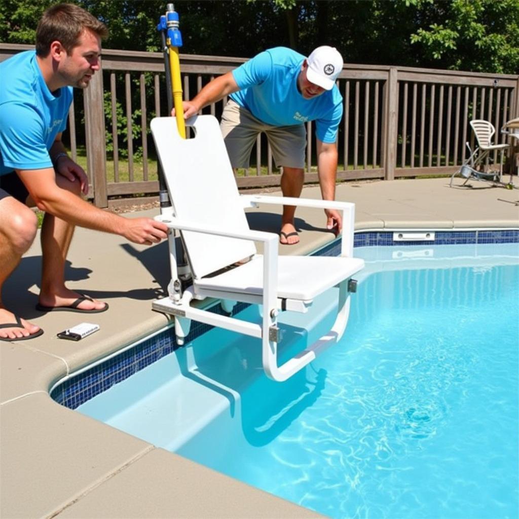 Installing a Hanging Pool Seat