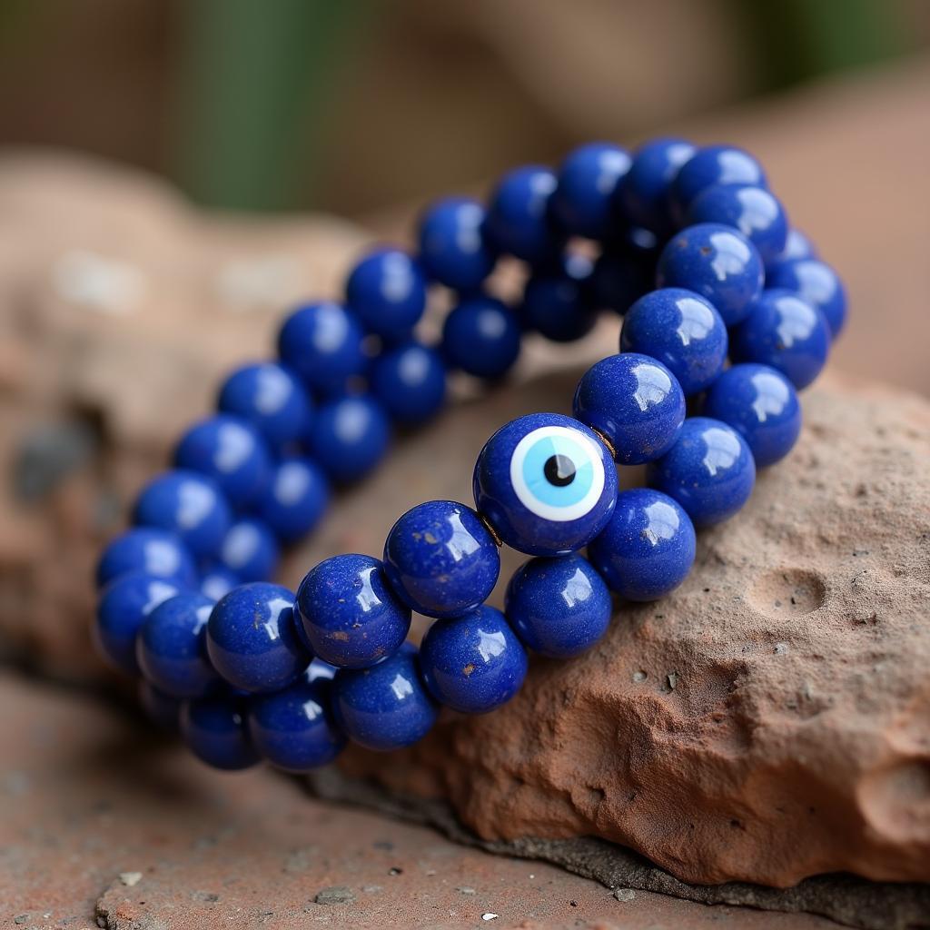 Vòng tay Mắt Quỷ Lapis Lazuli Tăng cường Trực giác và Khôn ngoan