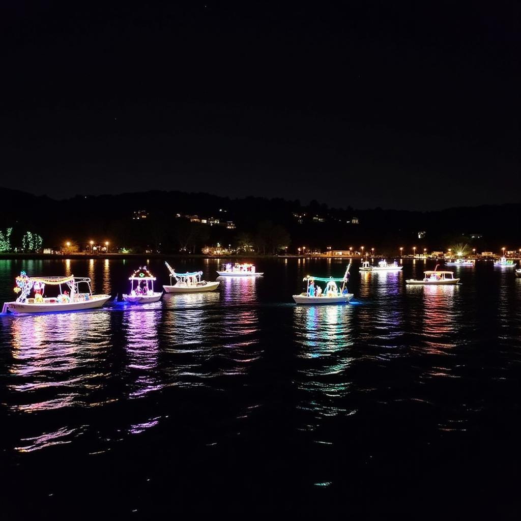 Lễ hội thuyền Noel trên hồ Lake Travis