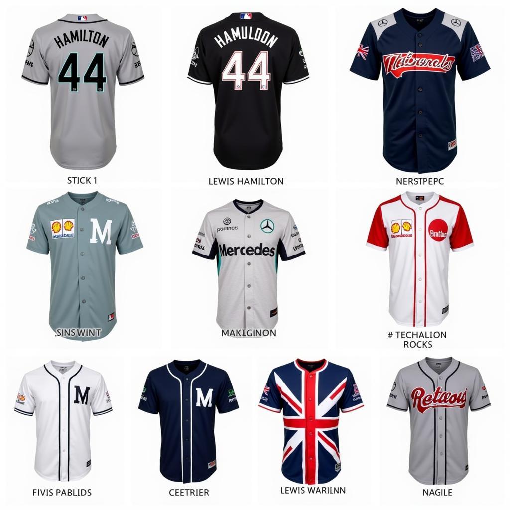 Lewis Hamilton Baseball Jersey Designs