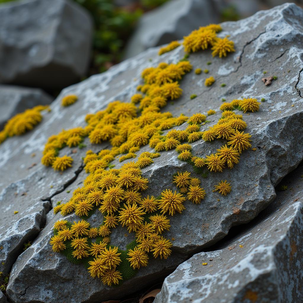 Lichen on rocks in Alice Munro's stories