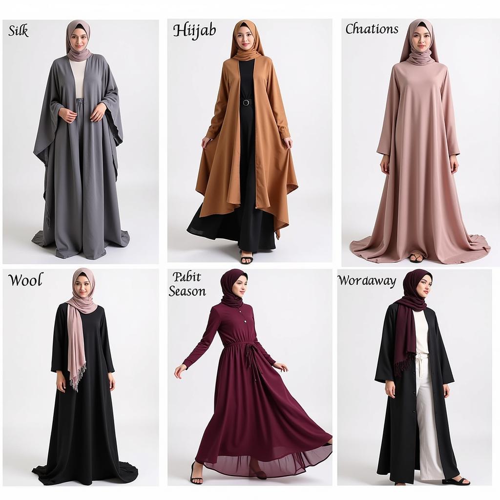 Long hijab với chất liệu đa dạng