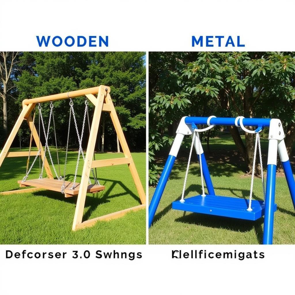 Choosing the Material for Your Blue and White Swing Set