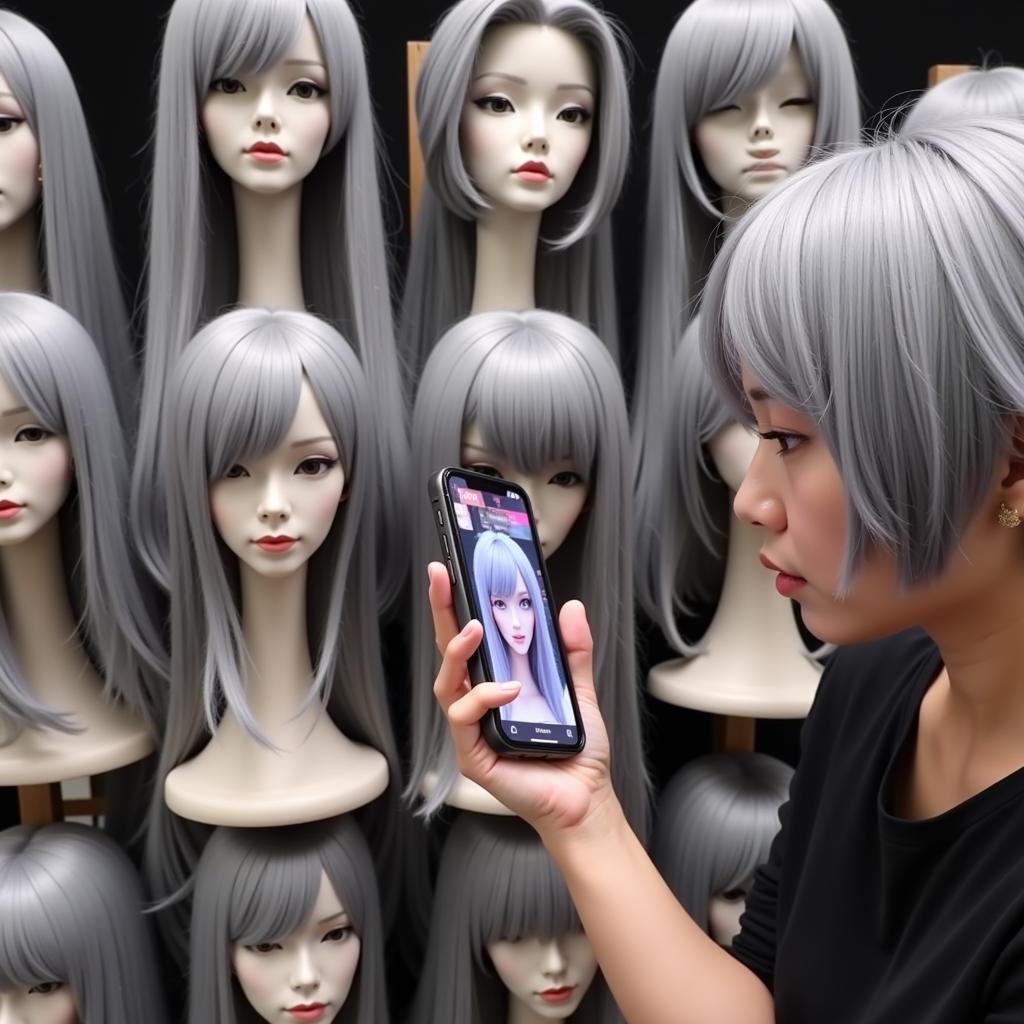 Lựa chọn grey cosplay wig phù hợp