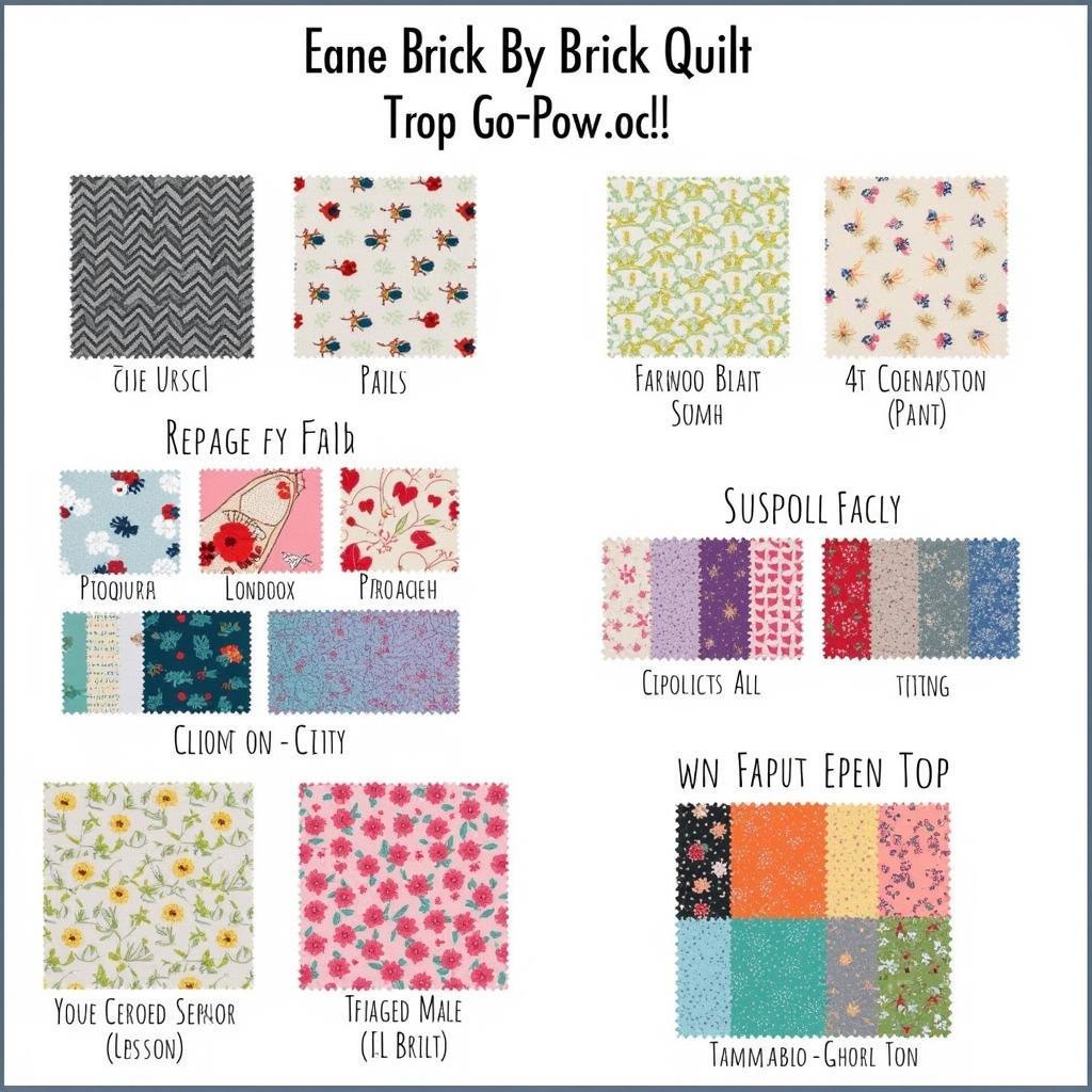 Lựa chọn vải cho mẫu Brick by Brick Quilt