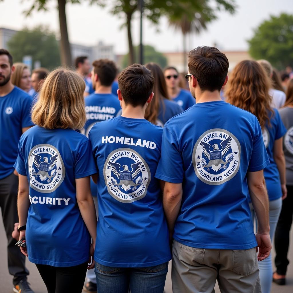 Mặc áo homeland security đúng cách