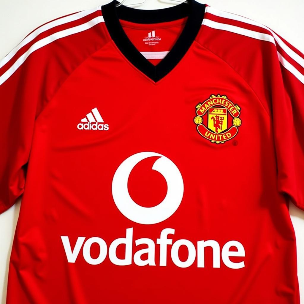 Áo đấu Manchester United 2003 với logo Vodafone