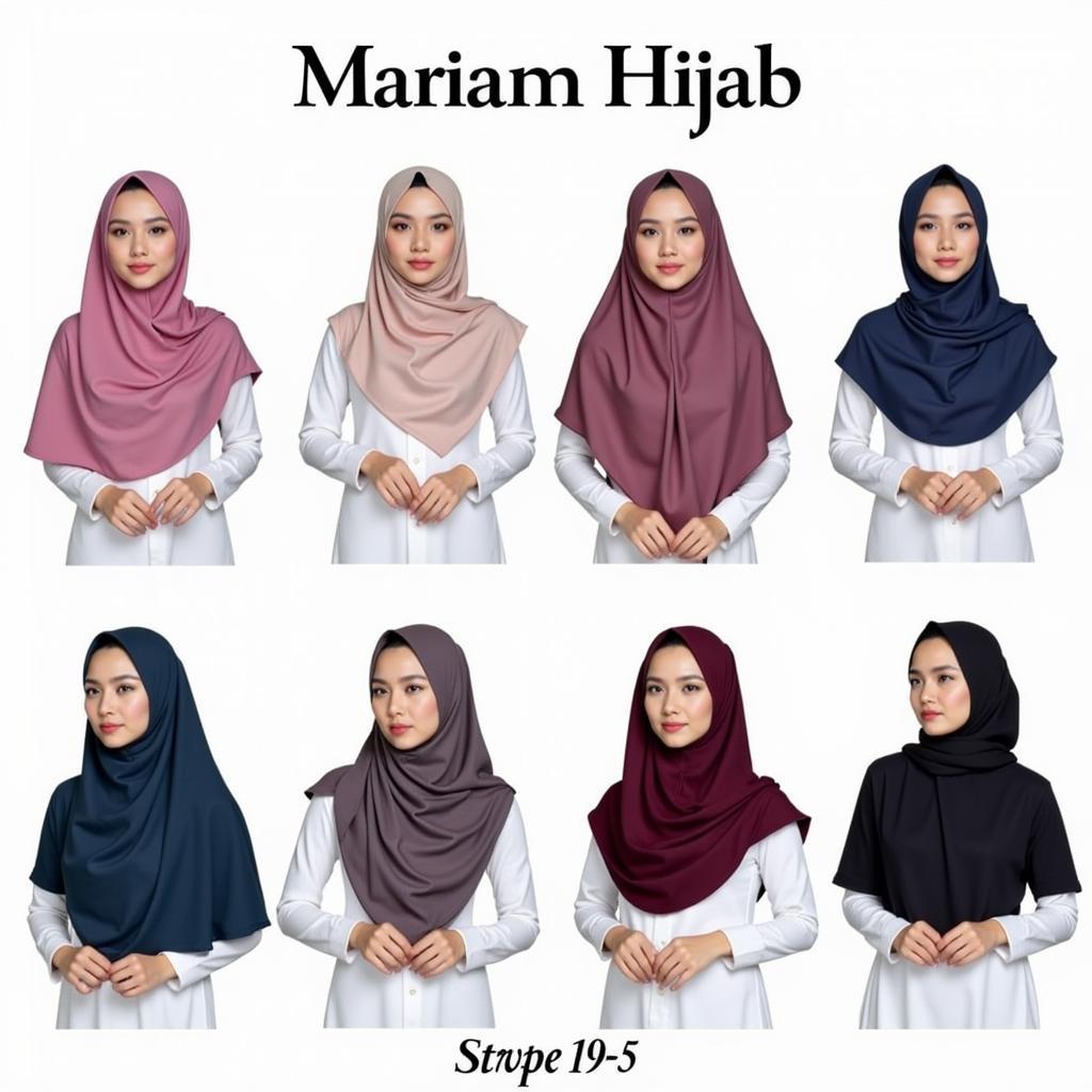 Khám phá các kiểu hijab Mariam đa dạng và phong cách