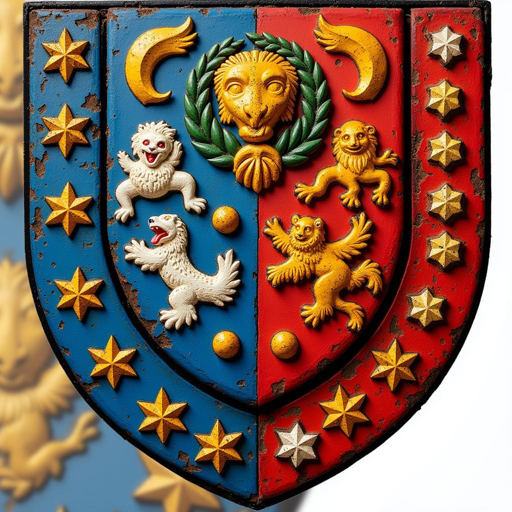 McGowan Coat of Arms Shield: Detailed view of the shield with its colors and charges, representing the clan's history and character.