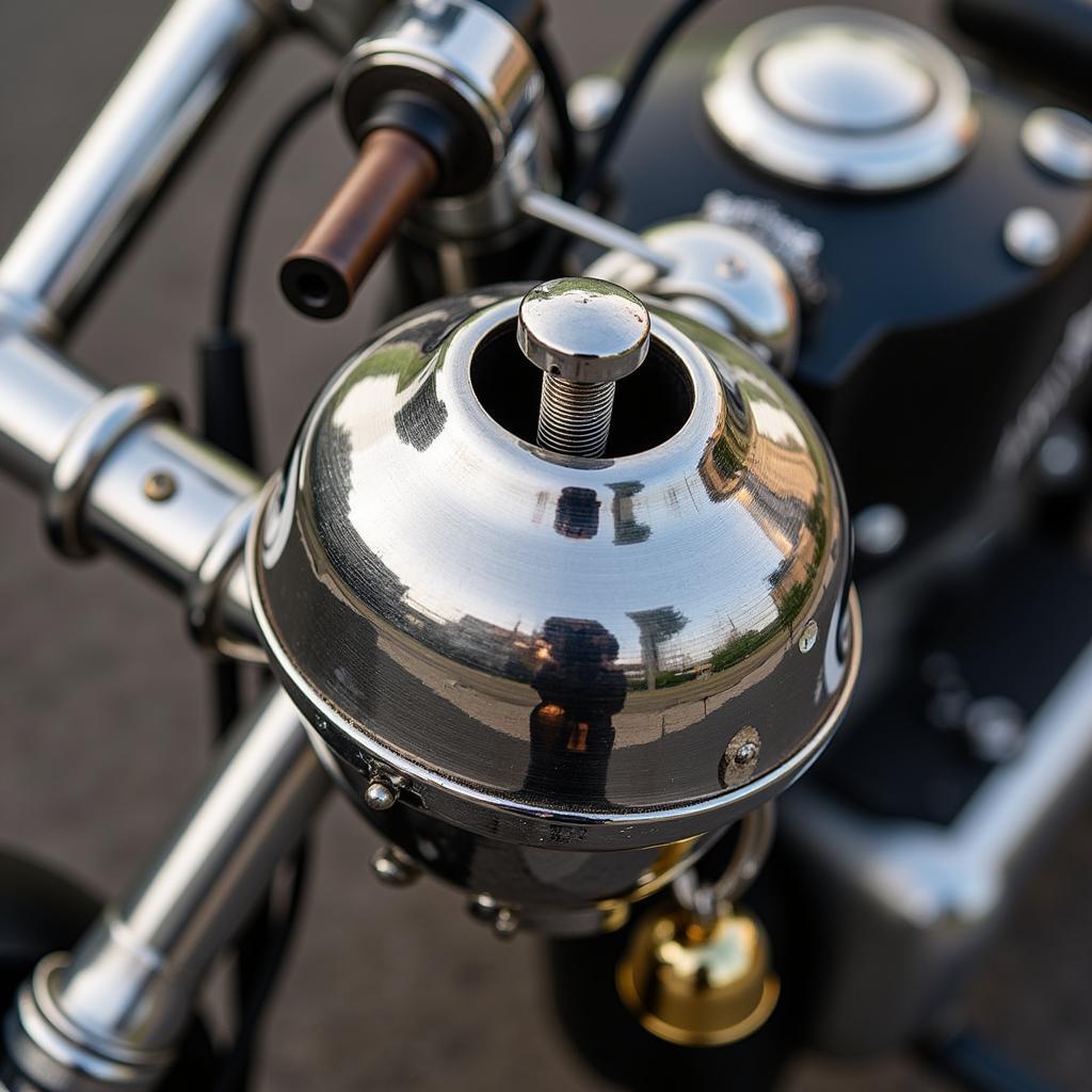 Motorcycle Bell Urn Close Up