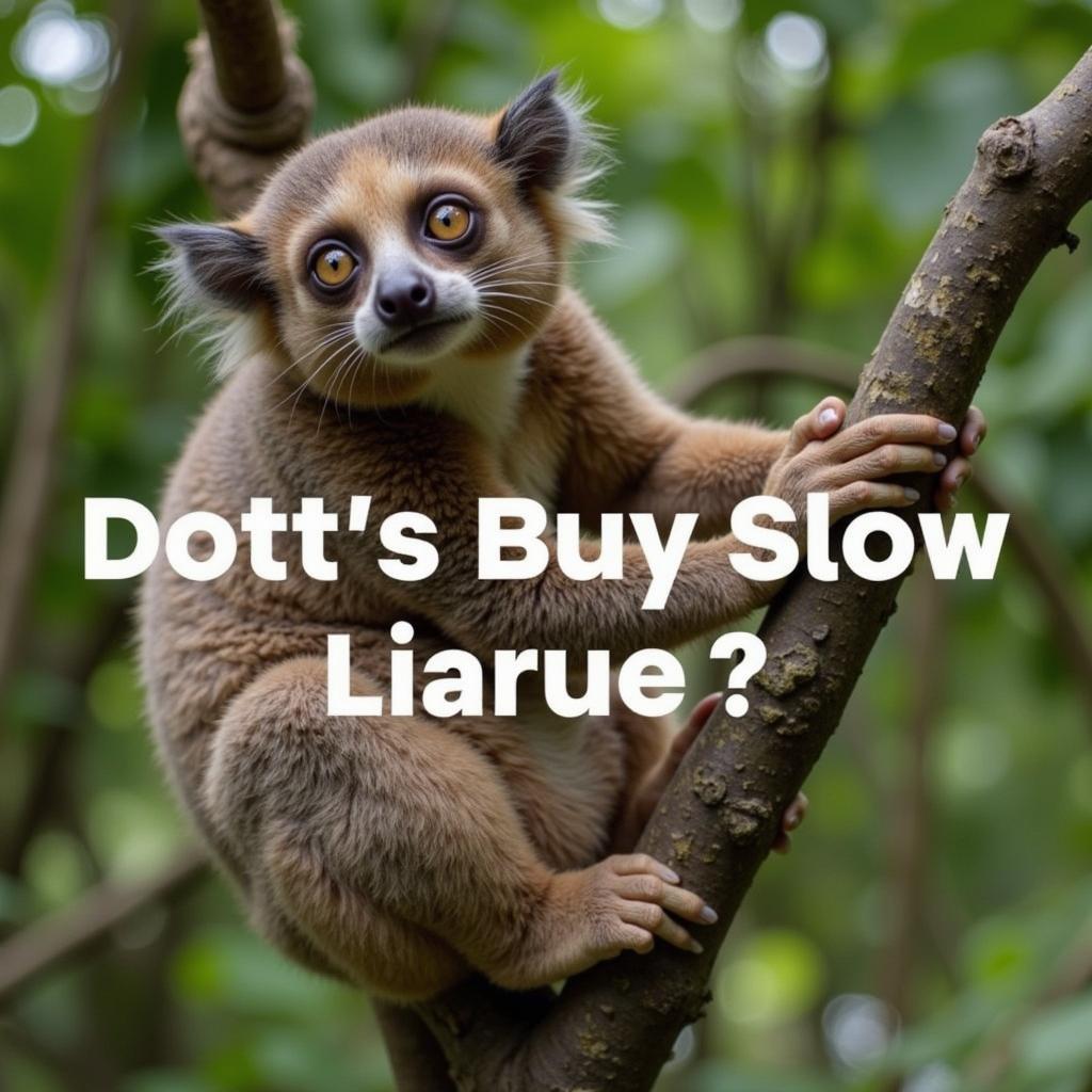 Buying and selling slow lorises is illegal