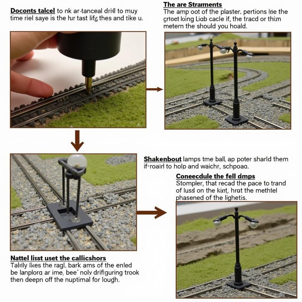 Installing N Scale Street Lamps