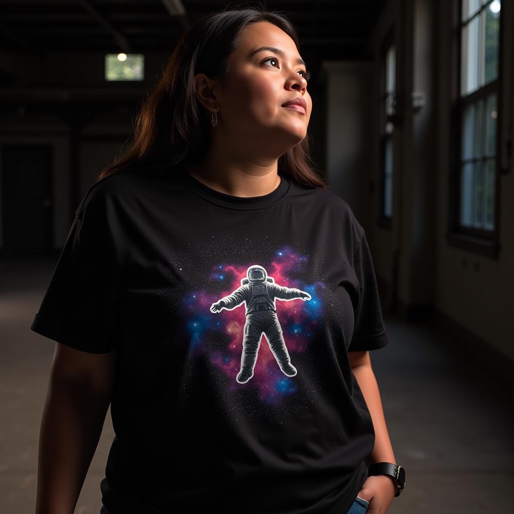 NASA Ladies T-Shirt with Astronaut Graphic