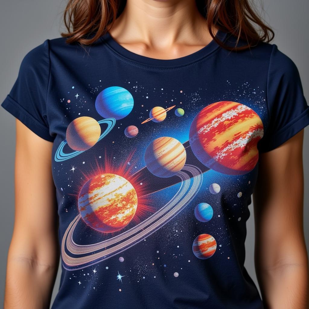 NASA Ladies T-Shirt with Planet Design