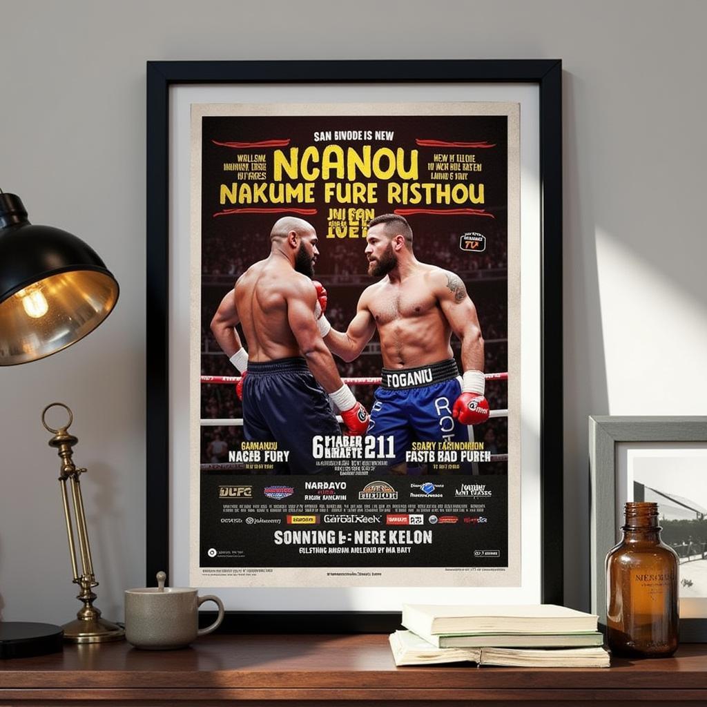 Poster Ngannou vs Fury: Kỷ vật lịch sử