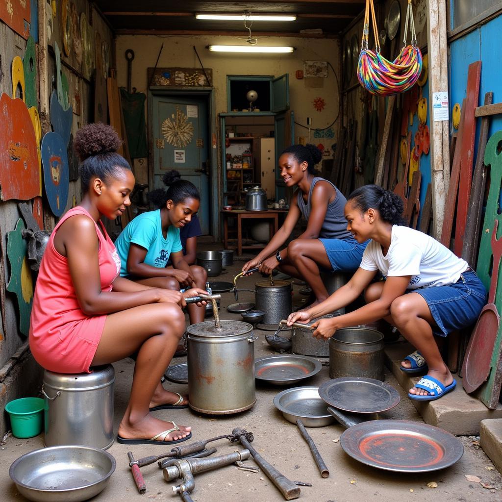 Nghệ thuật kim loại Haitian tại Croix-des-Bouquets