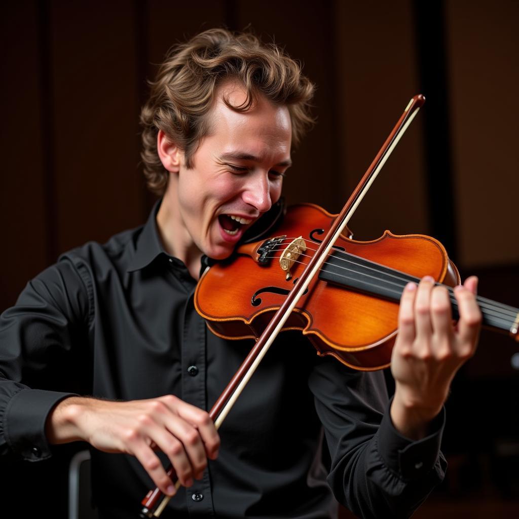 Người chơi violin Stradivarius sao chép