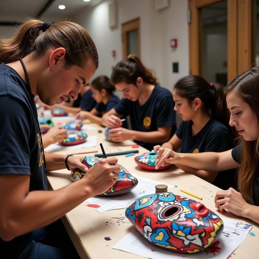 Fans creating Lucha Libre masks