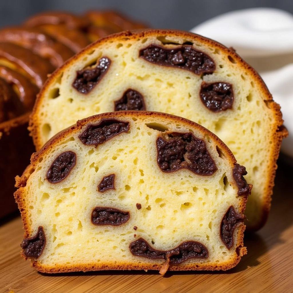 Miếng bánh Panettone Vả Sô Cô La thơm ngon