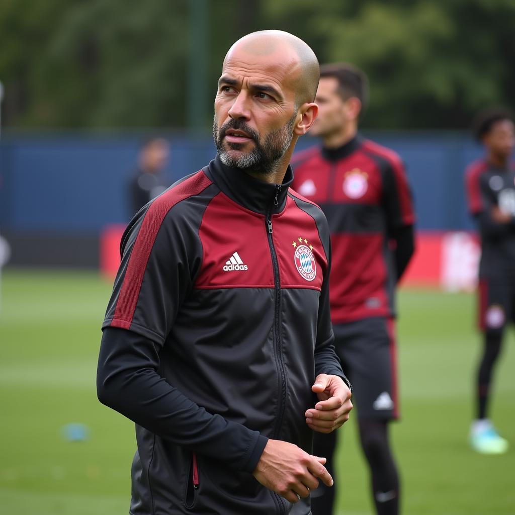 Pep Guardiola trong chiếc áo Bayern Munich