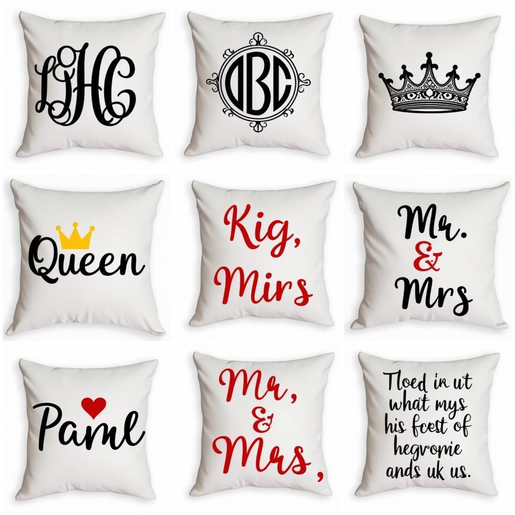 Personalized His and Hers Pillows with Various Designs