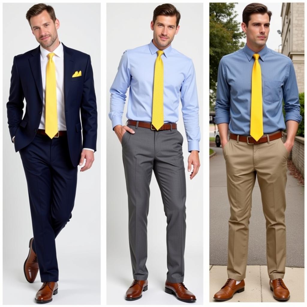 Styling a Yellow Tie and Pocket Square